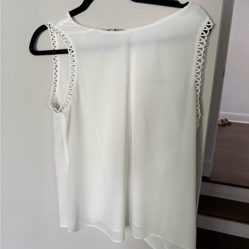 Naked Zebra White Open Back Top SZ S